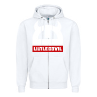 White little devil Zipper Hoodie - artisFamous