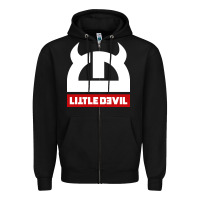 Black little devil Zipper Hoodie - artisFamous