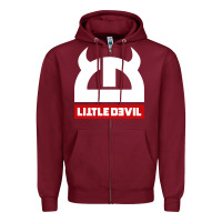 Burgundy little devil Zipper Hoodie - artisFamous