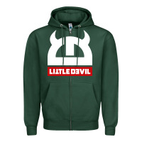 Sports Green little devil Zipper Hoodie - artisFamous