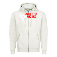 Oatmeal Heather university of phoenix Zipper Hoodie - artisFamous