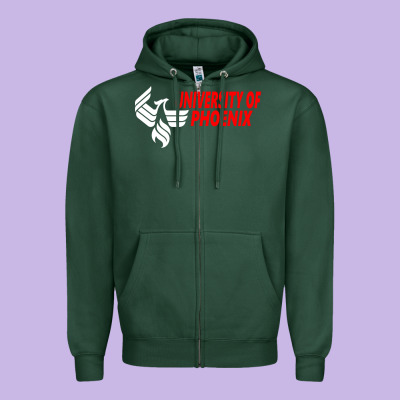 University Of Phoenix Zipper Hoodie Designed By Artisfamous