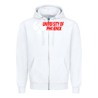 White university of phoenix Zipper Hoodie - artisFamous