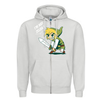 Dove Grey i’m not zelda Zipper Hoodie - artisFamous