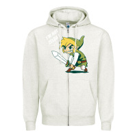 Oatmeal Heather i’m not zelda Zipper Hoodie - artisFamous