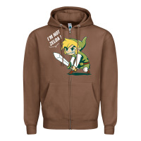 Chestnut i’m not zelda Zipper Hoodie - artisFamous