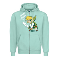 Seafoam i’m not zelda Zipper Hoodie - artisFamous
