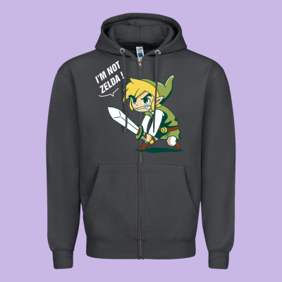 I’m Not Zelda Zipper Hoodie Designed By Artisfamous