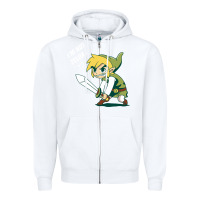White i’m not zelda Zipper Hoodie - artisFamous