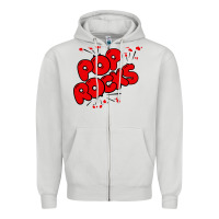 Dove Grey pop rocks Zipper Hoodie - artisFamous