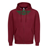 Burgundy wingstop Zipper Hoodie - artisFamous