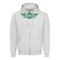 Dove Grey wingstop Zipper Hoodie - artisFamous