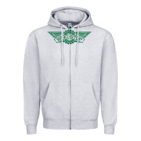 Heather Grey wingstop Zipper Hoodie - artisFamous