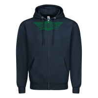 Navy wingstop Zipper Hoodie - artisFamous