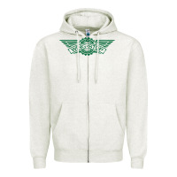 Oatmeal Heather wingstop Zipper Hoodie - artisFamous