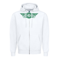 White wingstop Zipper Hoodie - artisFamous