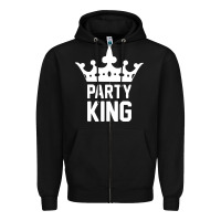 Black party king Zipper Hoodie - artisFamous