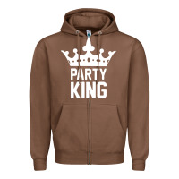 Chestnut party king Zipper Hoodie - artisFamous