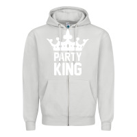 Dove Grey party king Zipper Hoodie - artisFamous