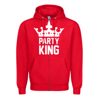 Red party king Zipper Hoodie - artisFamous