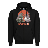 Black sumo pop Zipper Hoodie - artisFamous