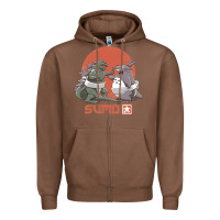 Chestnut sumo pop Zipper Hoodie - artisFamous