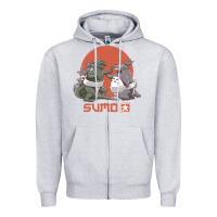 Heather Grey sumo pop Zipper Hoodie - artisFamous