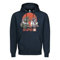 Navy sumo pop Zipper Hoodie - artisFamous