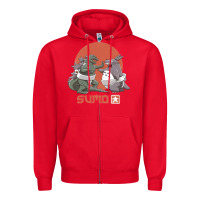Red sumo pop Zipper Hoodie - artisFamous