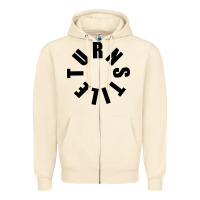 Sandshell TURNSTILE BLACK ON WHITE Zipper Hoodie - artisFamous