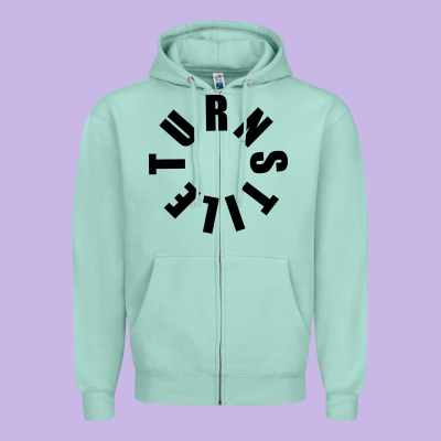 Turnstile Black On White Zipper Hoodie Designed By Artisfamous