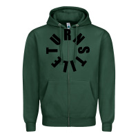 Sports Green TURNSTILE BLACK ON WHITE Zipper Hoodie - artisFamous