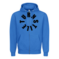 True Royal TURNSTILE BLACK ON WHITE Zipper Hoodie - artisFamous