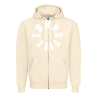 Sandshell TURNSTILE WHITE ON BLACK. Zipper Hoodie - artisFamous