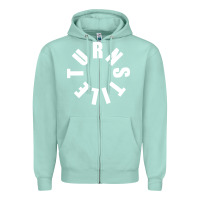 Seafoam TURNSTILE WHITE ON BLACK. Zipper Hoodie - artisFamous
