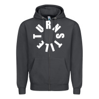 Smoke TURNSTILE WHITE ON BLACK. Zipper Hoodie - artisFamous