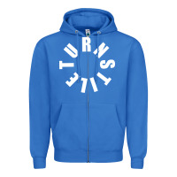 True Royal TURNSTILE WHITE ON BLACK. Zipper Hoodie - artisFamous