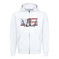 White marine papa, gifts my favorite marine calls me pa pa military mother Zipper Hoodie - artisFamous