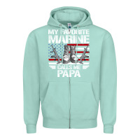 Seafoam marine papa, gifts my favorite marine calls me pa pa military mother Zipper Hoodie - artisFamous