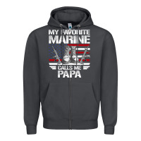 Smoke marine papa, gifts my favorite marine calls me pa pa military mother Zipper Hoodie - artisFamous