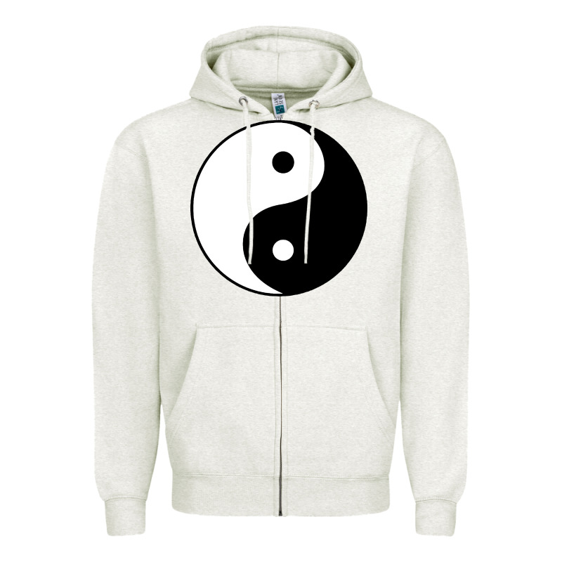 Yin And Yang Zipper Hoodie by artisFamous | Teevron