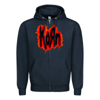 Navy vintage kor'n Zipper Hoodie - artisFamous