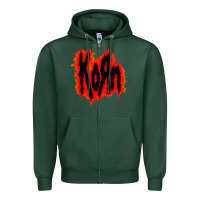 Sports Green vintage kor'n Zipper Hoodie - artisFamous