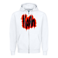 White vintage kor'n Zipper Hoodie - artisFamous