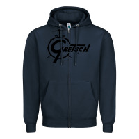 Navy gretsch Zipper Hoodie - artisFamous