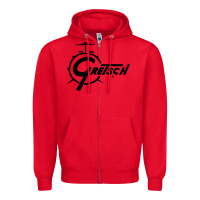 Red gretsch Zipper Hoodie - artisFamous