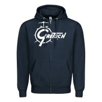 Navy gretsch Zipper Hoodie - artisFamous