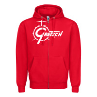 Red gretsch Zipper Hoodie - artisFamous