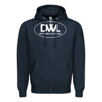 Navy heels wrestling dwl Zipper Hoodie - artisFamous