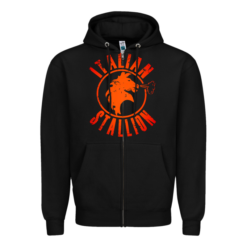 Italian Stallion Zipper Hoodie by artisFamous | Teevron
